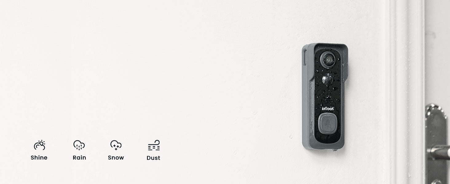 Smart Video Doorbell 2K WiFi Camera With Chime