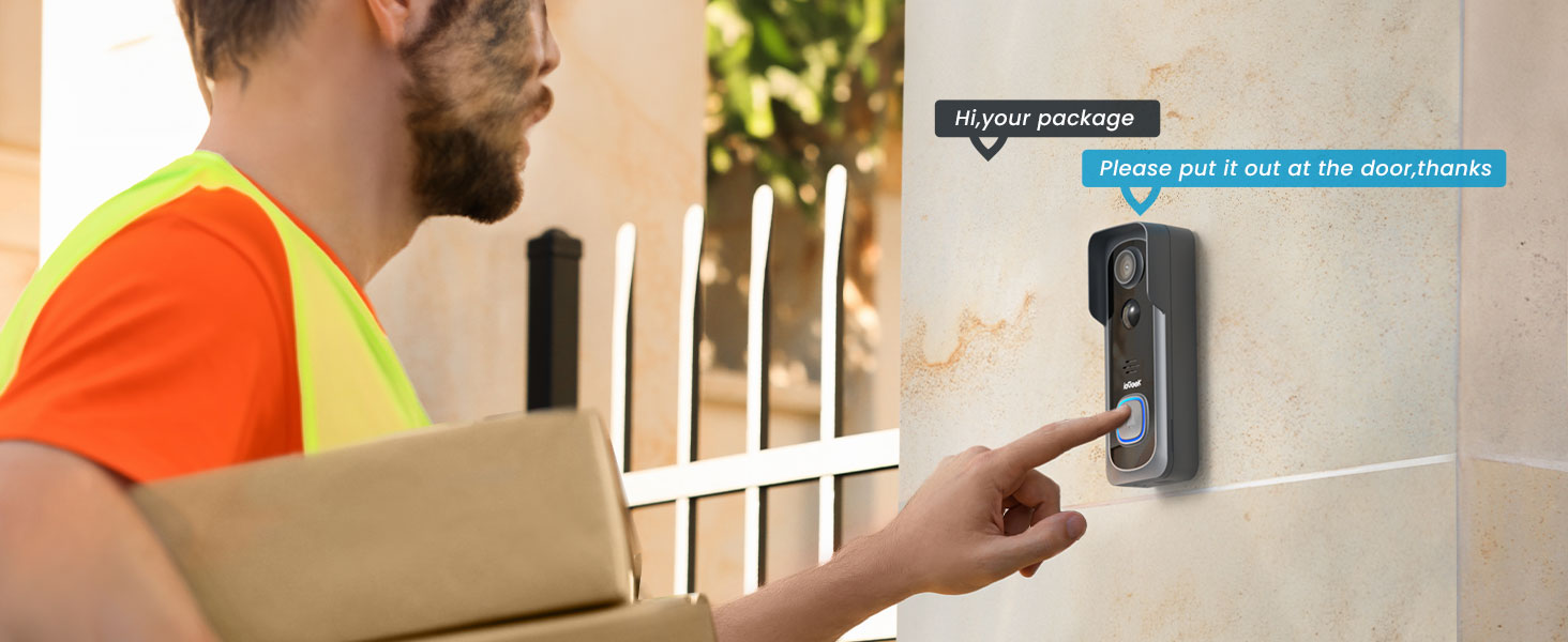 Smart Video Doorbell 2K WiFi Camera With Chime