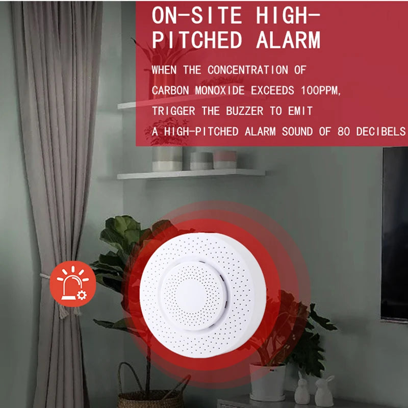 Smart Carbon Monoxide Detector WiFi Gas Alarm