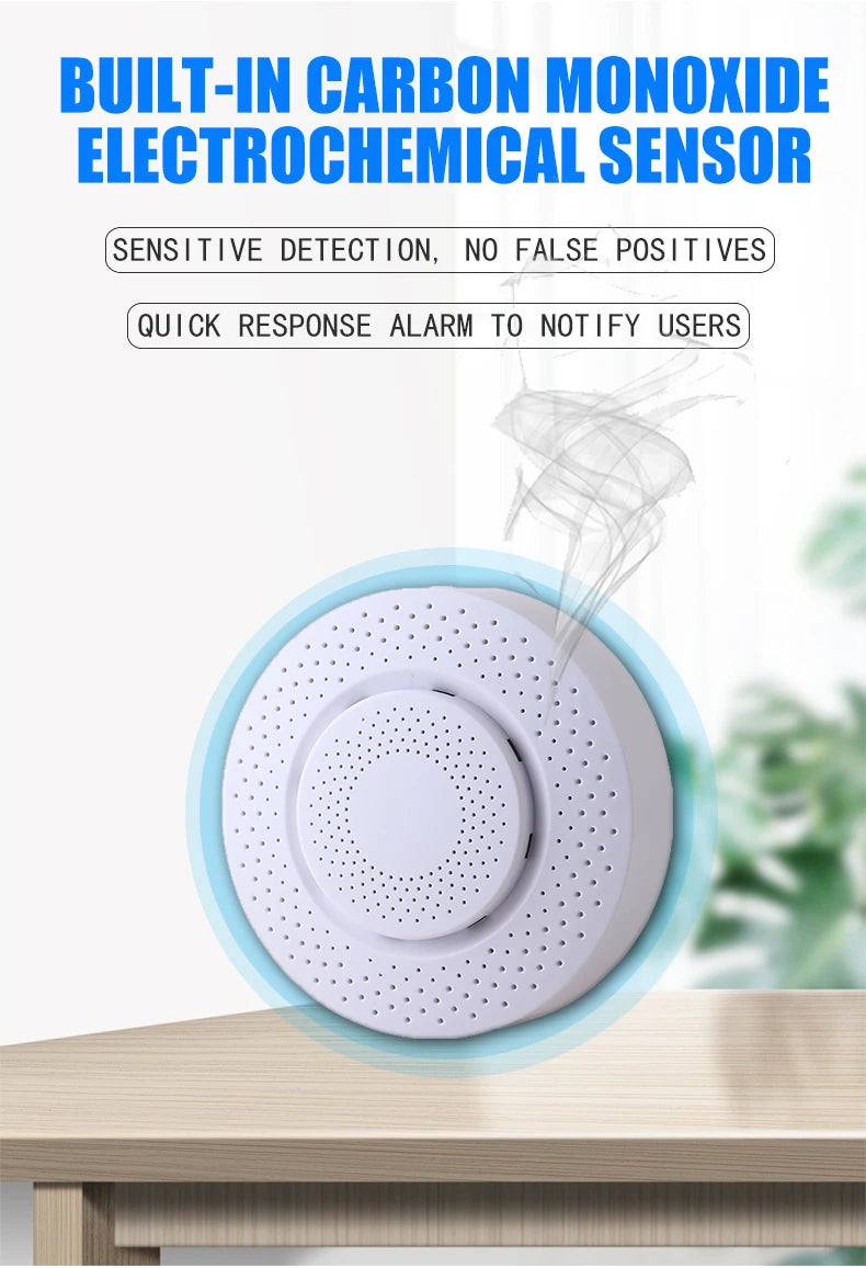Smart Carbon Monoxide Detector WiFi Gas Alarm