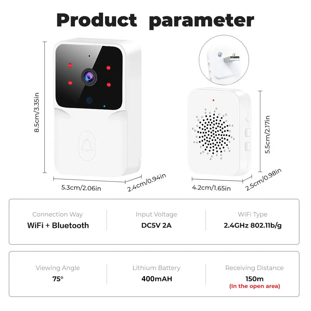 Smart Video Doorbell WiFi Camera Two Way Intercom