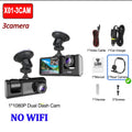 WiFi Dash Cam 1080P Triple Lens Car DVR Recorder