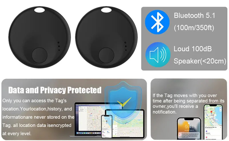 Bluetooth Tracker Tag Smart Luggage Finder Device