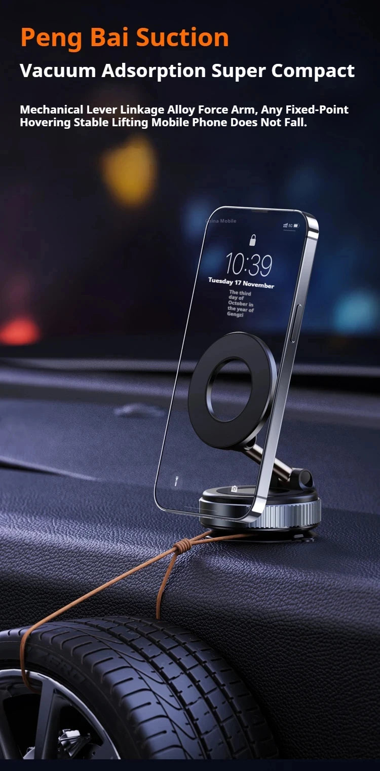 Car Phone Holder Magnetic Suction Cup 360° Rotatable