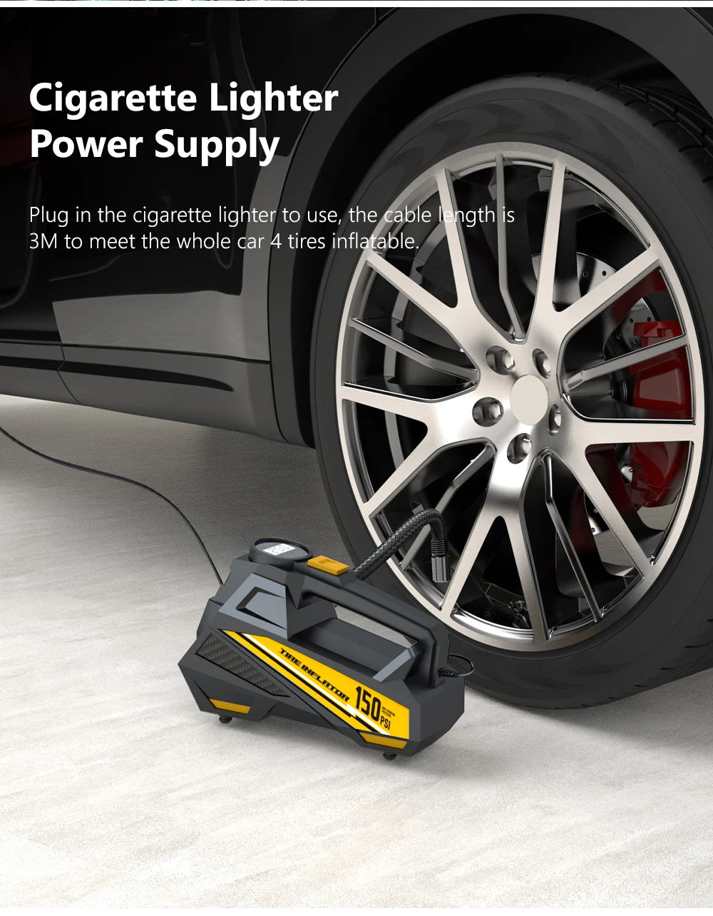 Car Air Pump 12V 150PSI Electric Tire Inflator