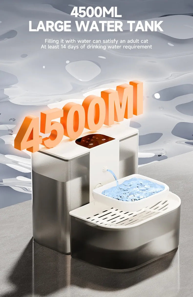 Smart Pet Water Dispenser 4.5L Automatic Fountain