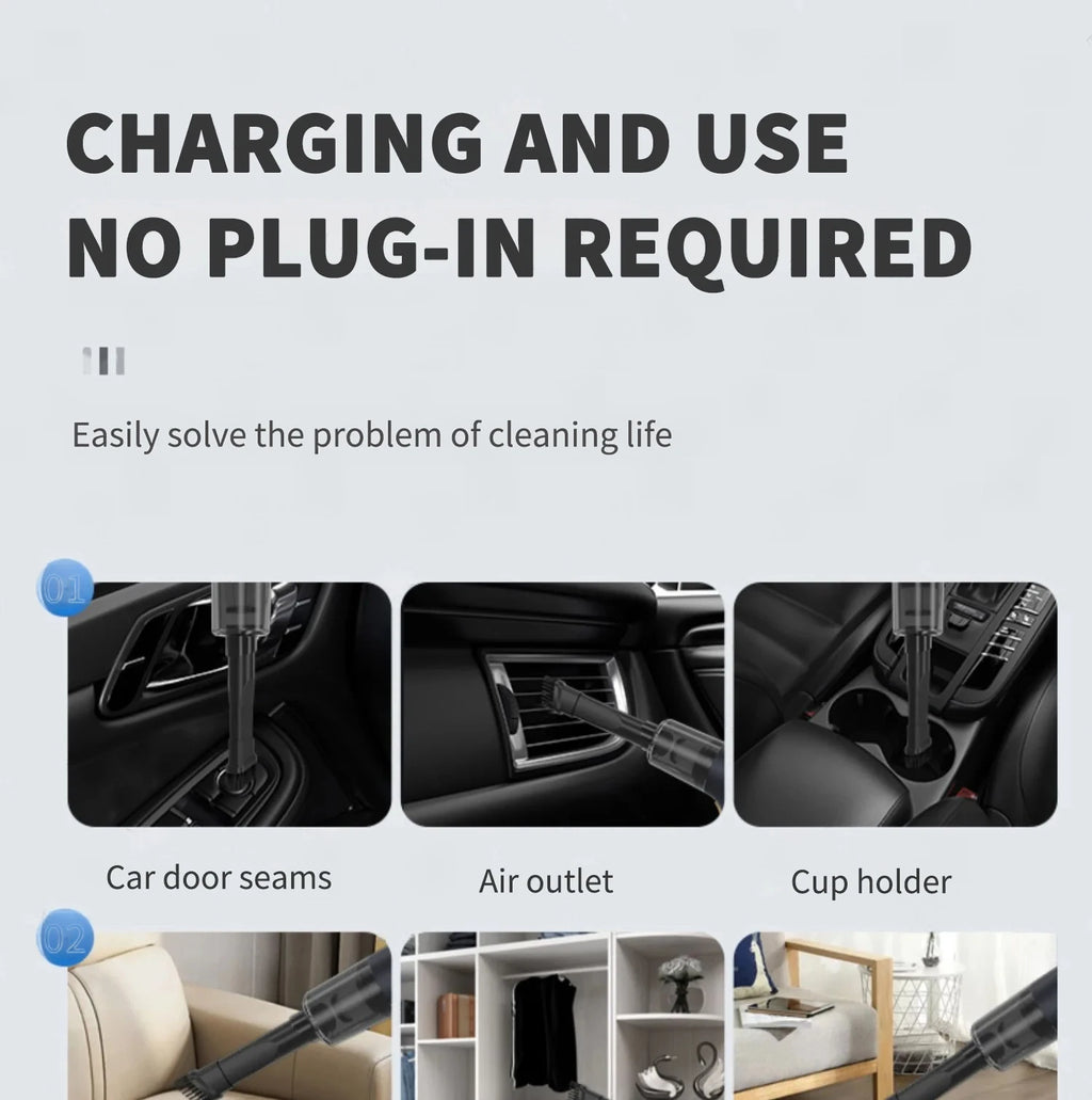 Car Vacuum Cleaner 98000Pa Powerful Wireless