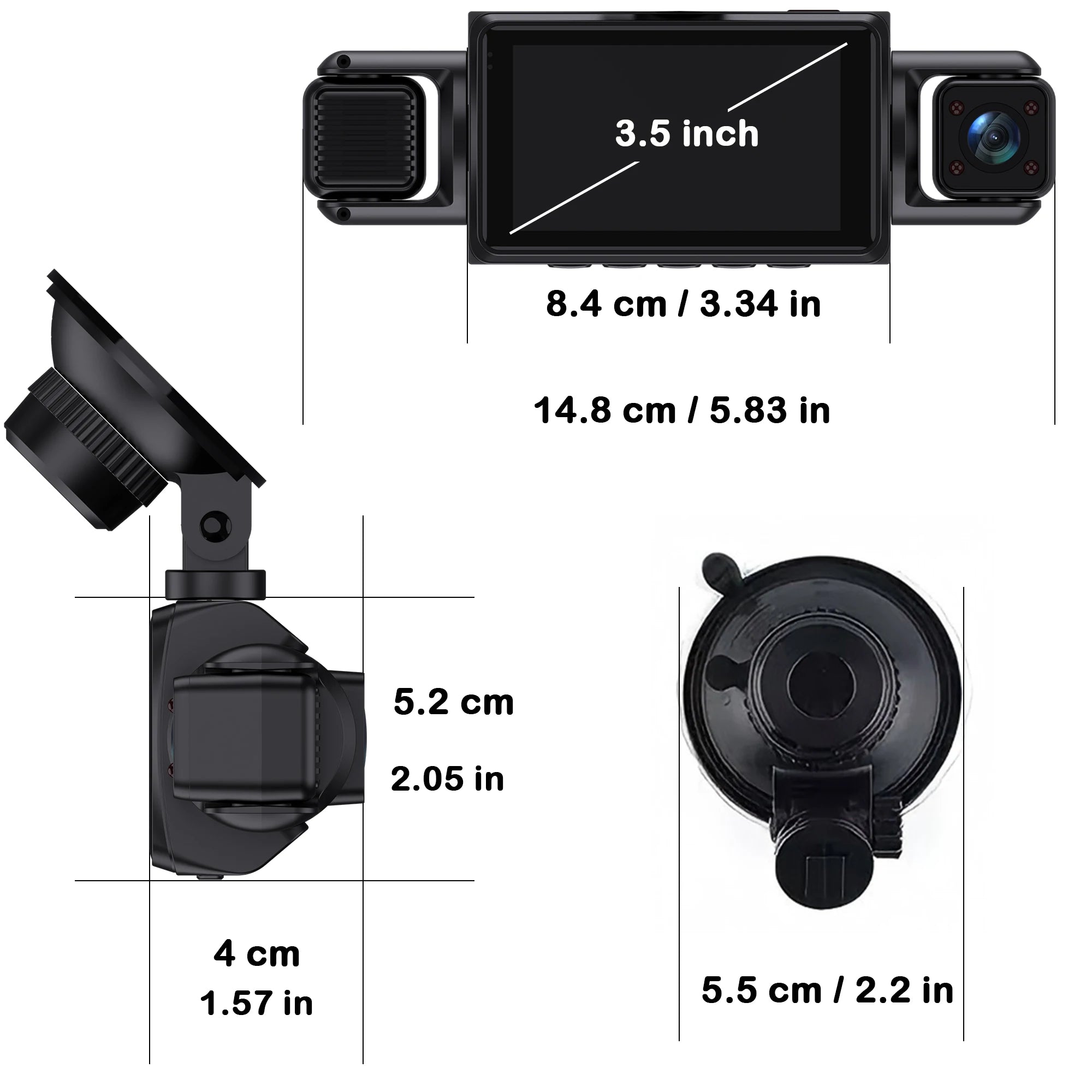 4 Channel Dash Cam WiFi FHD 1080P Car DVR Recorder