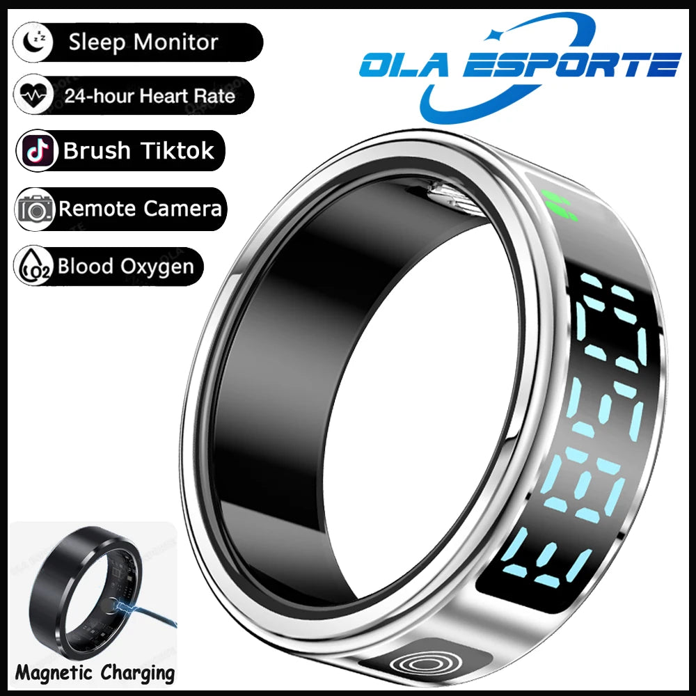 Smart Ring With Display Screen Health Tracker