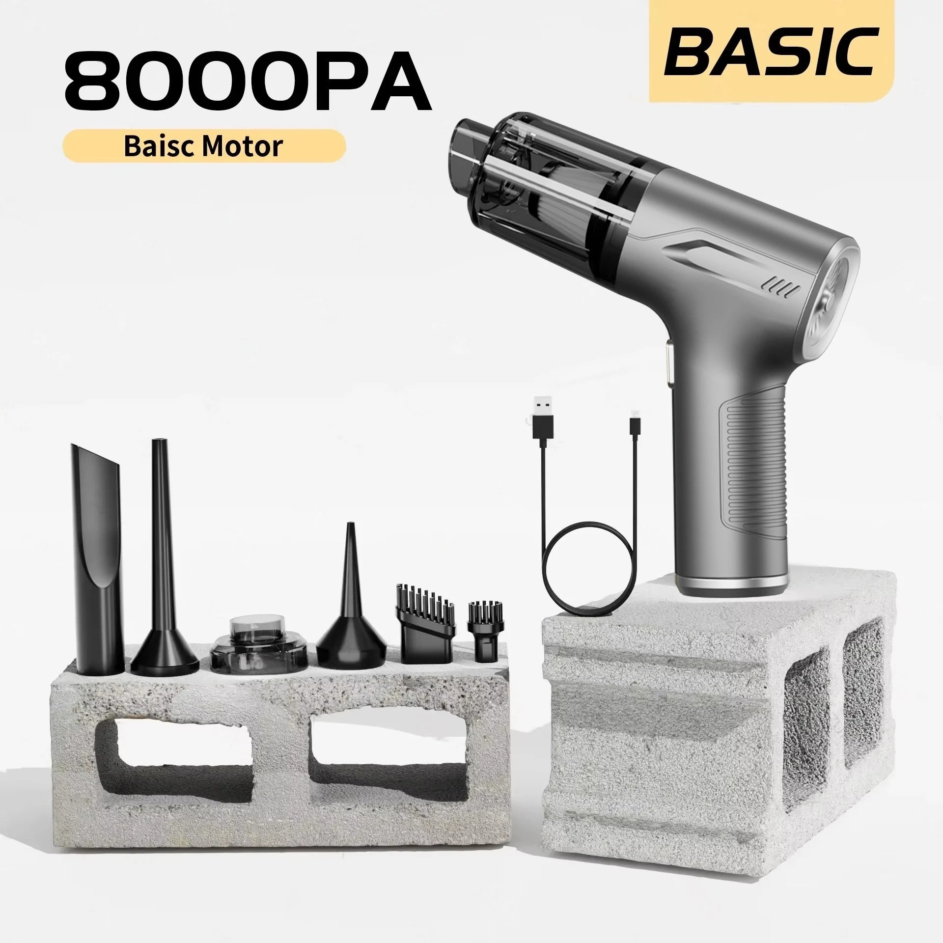 Car Vacuum Cleaner 98000Pa Powerful Wireless