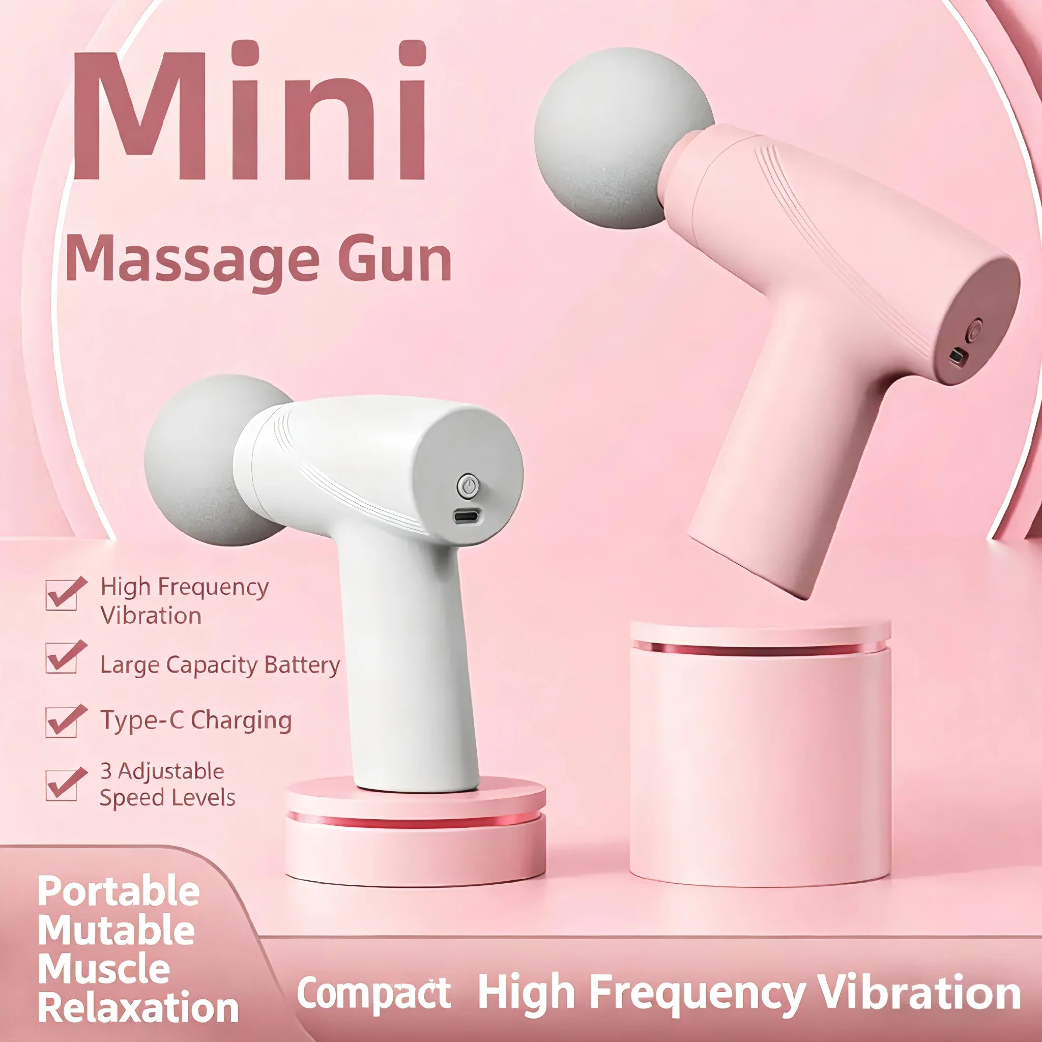 Massage Gun Portable Mini Deep Tissue Muscle Massager