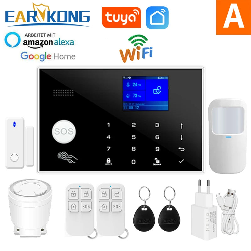 Smart Alarm System WiFi GSM Home Security Kit