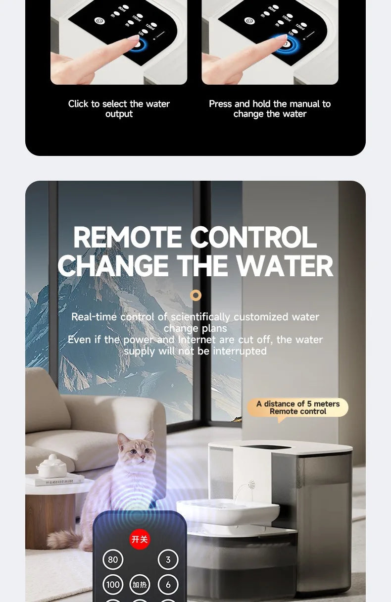 Smart Pet Water Dispenser 4.5L Automatic Fountain