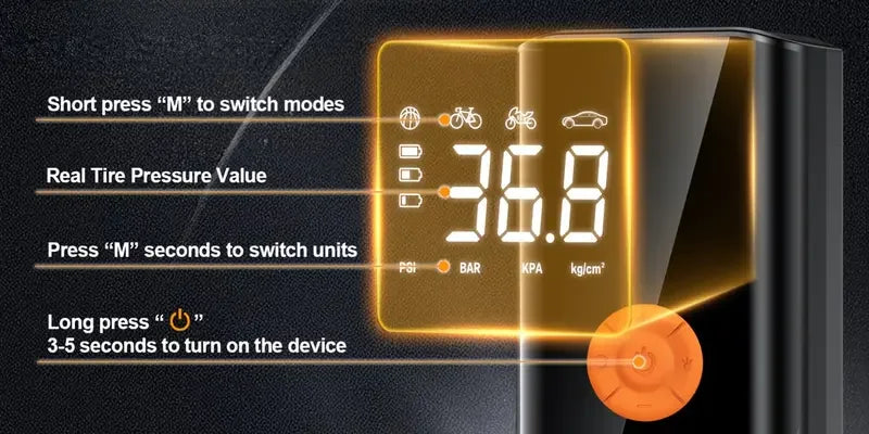 Portable Air Compressor 150PSI Tire Inflator
