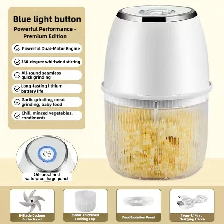 Electric Food Chopper 350ML USB Meat Grinder
