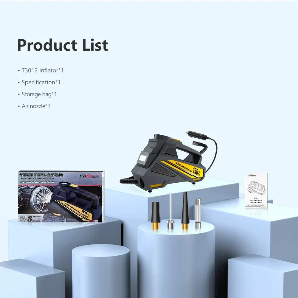 Car Air Pump 12V 150PSI Electric Tire Inflator