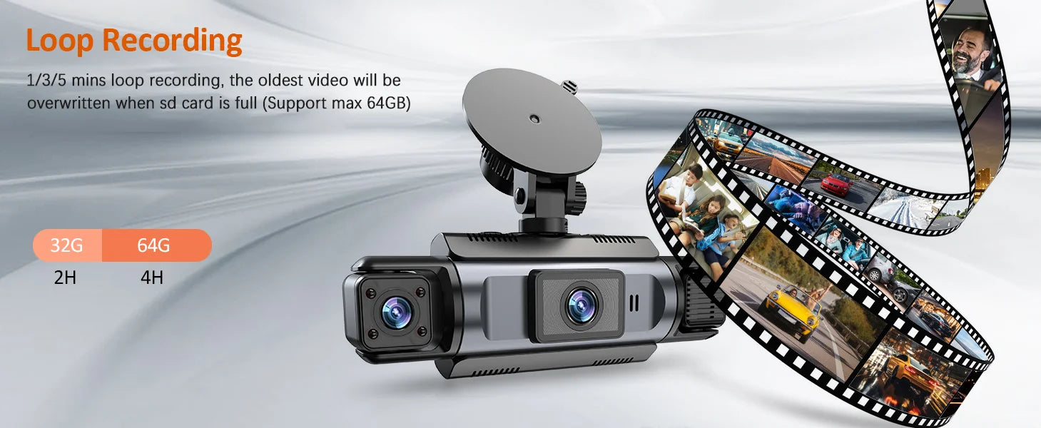 4 Channel Dash Cam WiFi FHD 1080P Car DVR Recorder