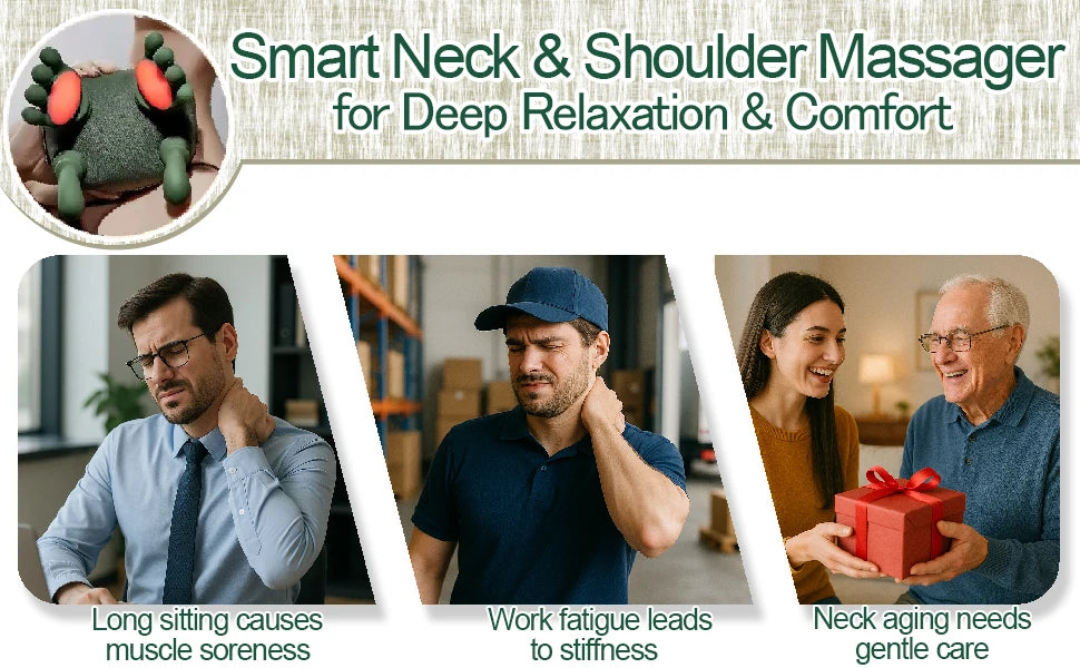 Neck Massager Electric Deep Kneading Muscle Relax