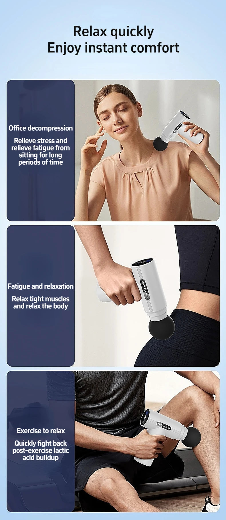 Mini Massage Gun USB Deep Tissue Muscle Relaxer