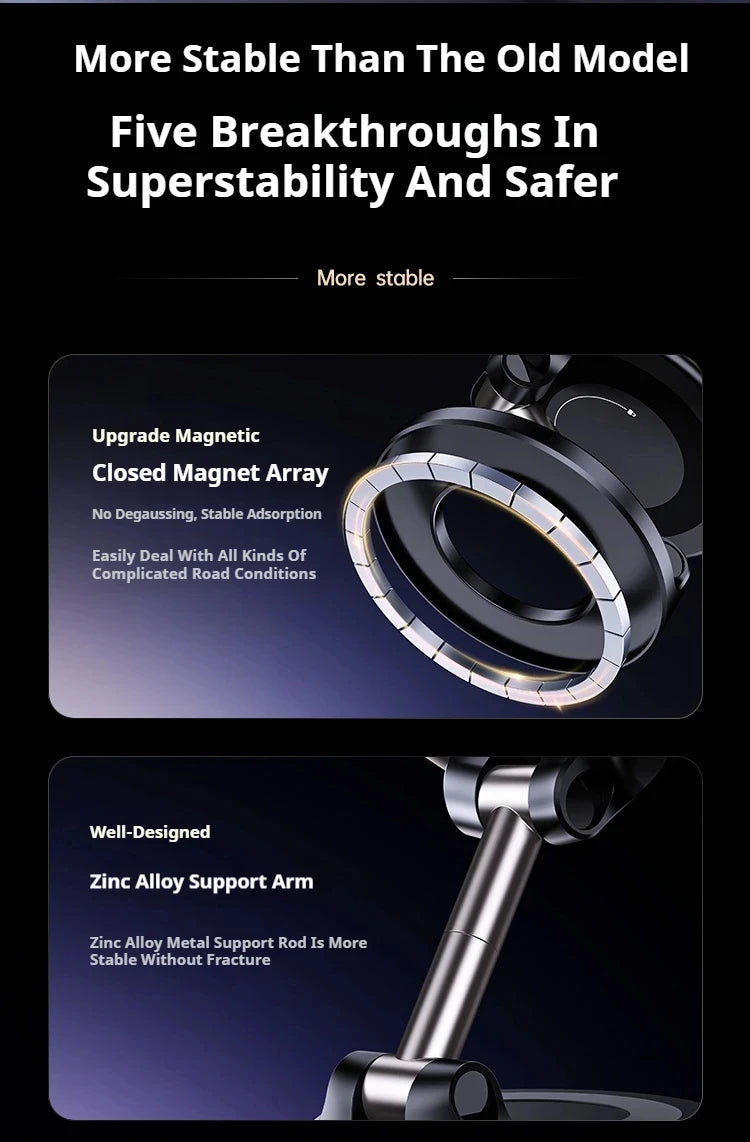 Car Phone Holder Magnetic Suction Cup 360° Rotatable