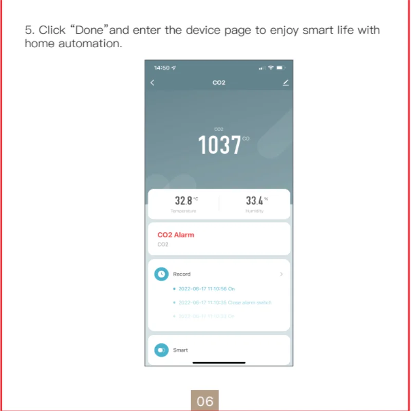Smart CO2 Detector Tuya WiFi Air Quality Monitor