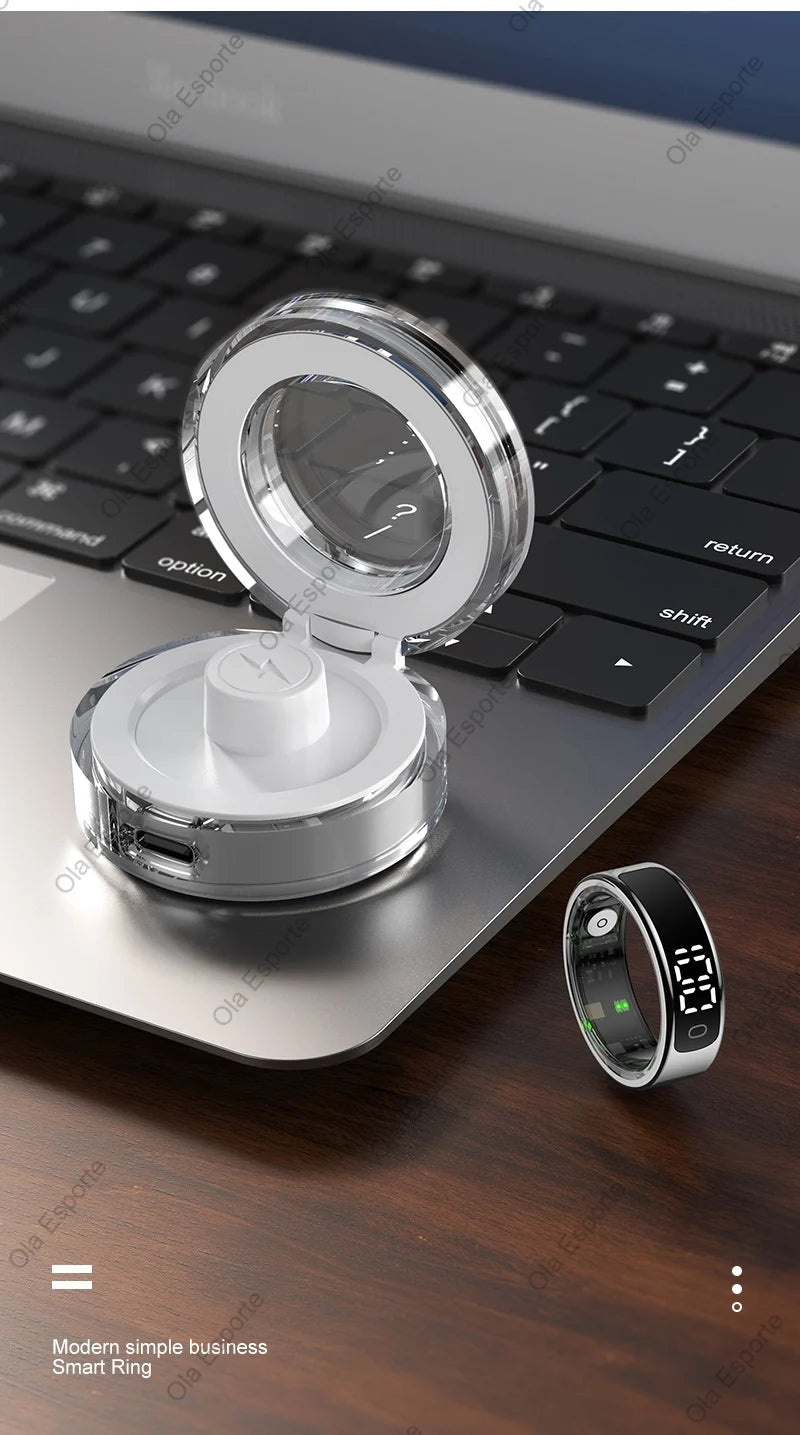 Smart Ring with Display Screen Health Tracker