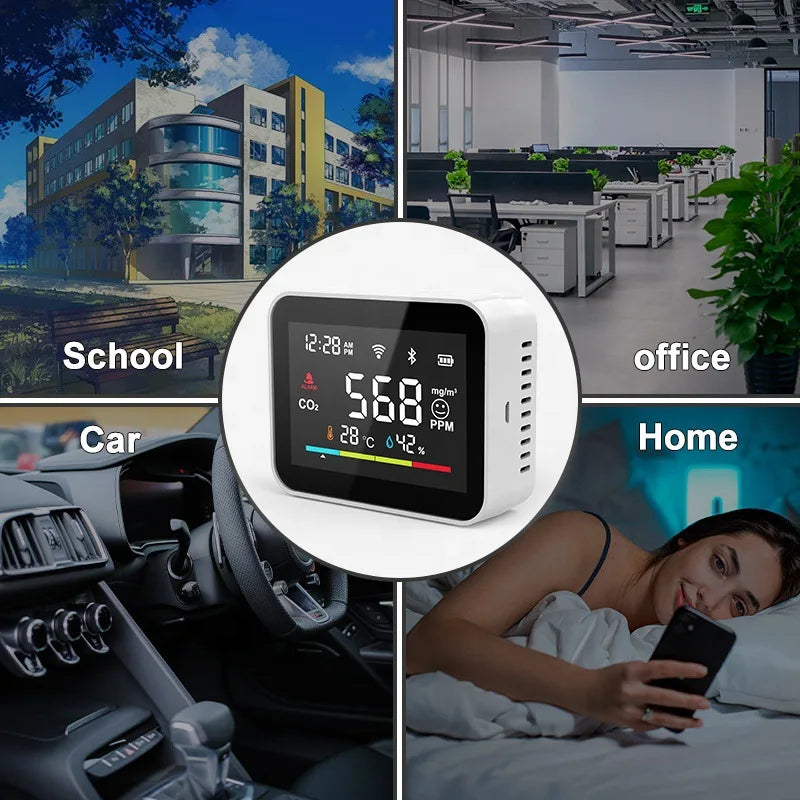 Smart CO2 Detector Tuya WiFi Air Quality Monitor