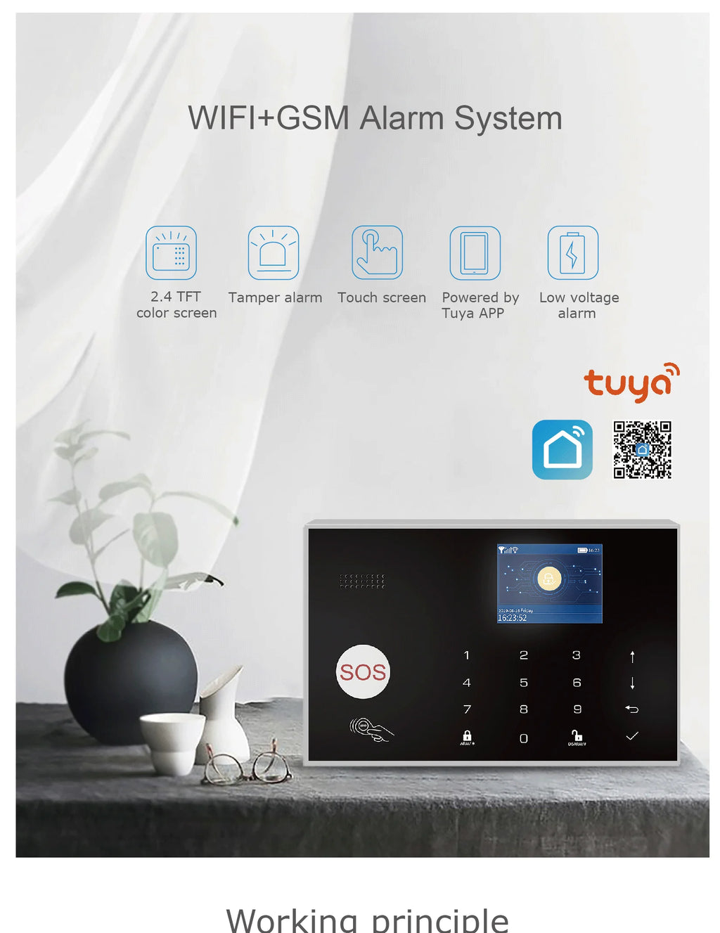 Home Alarm System WiFi GSM Security Sensor Kit