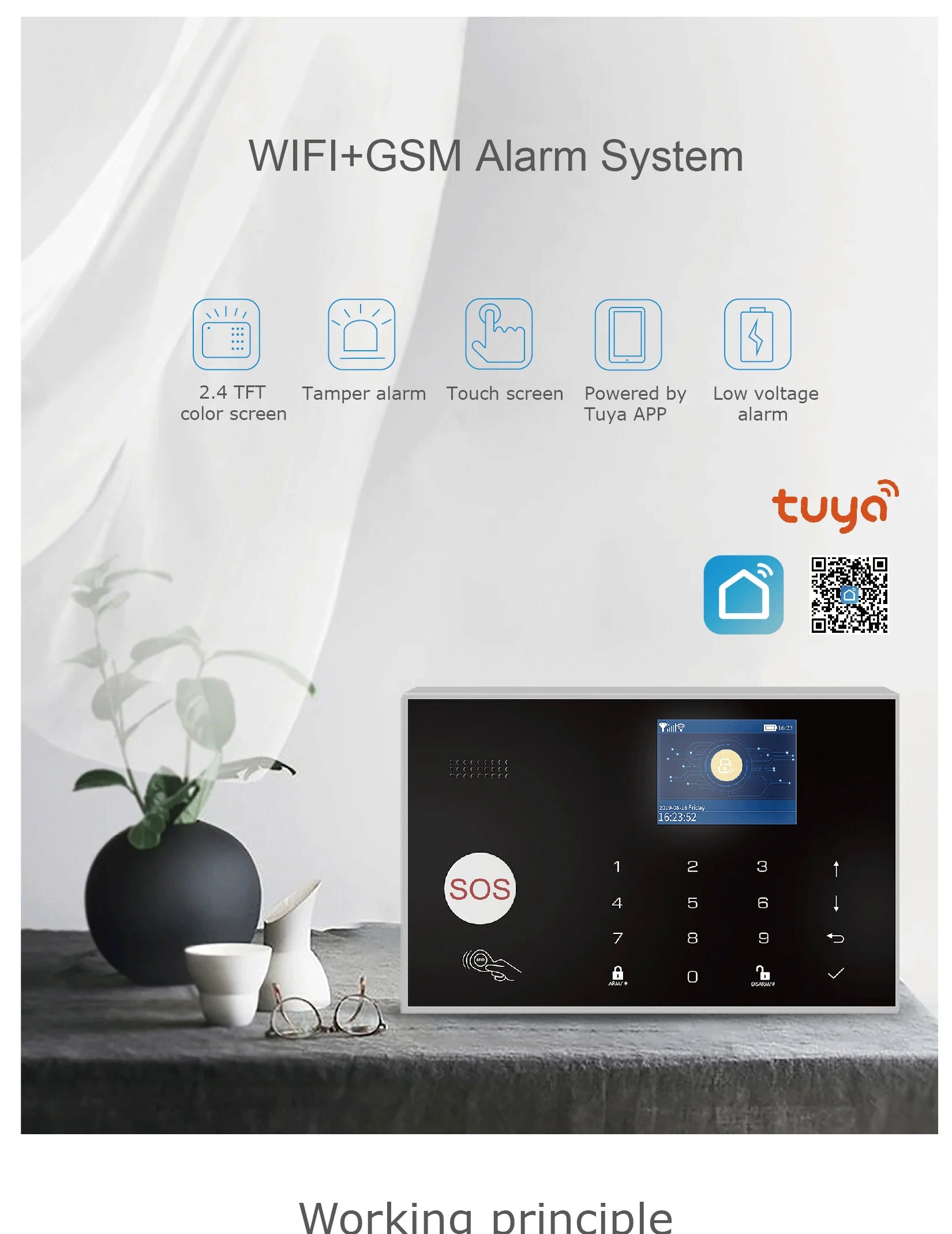 Home Alarm System WiFi GSM Security Sensor Kit