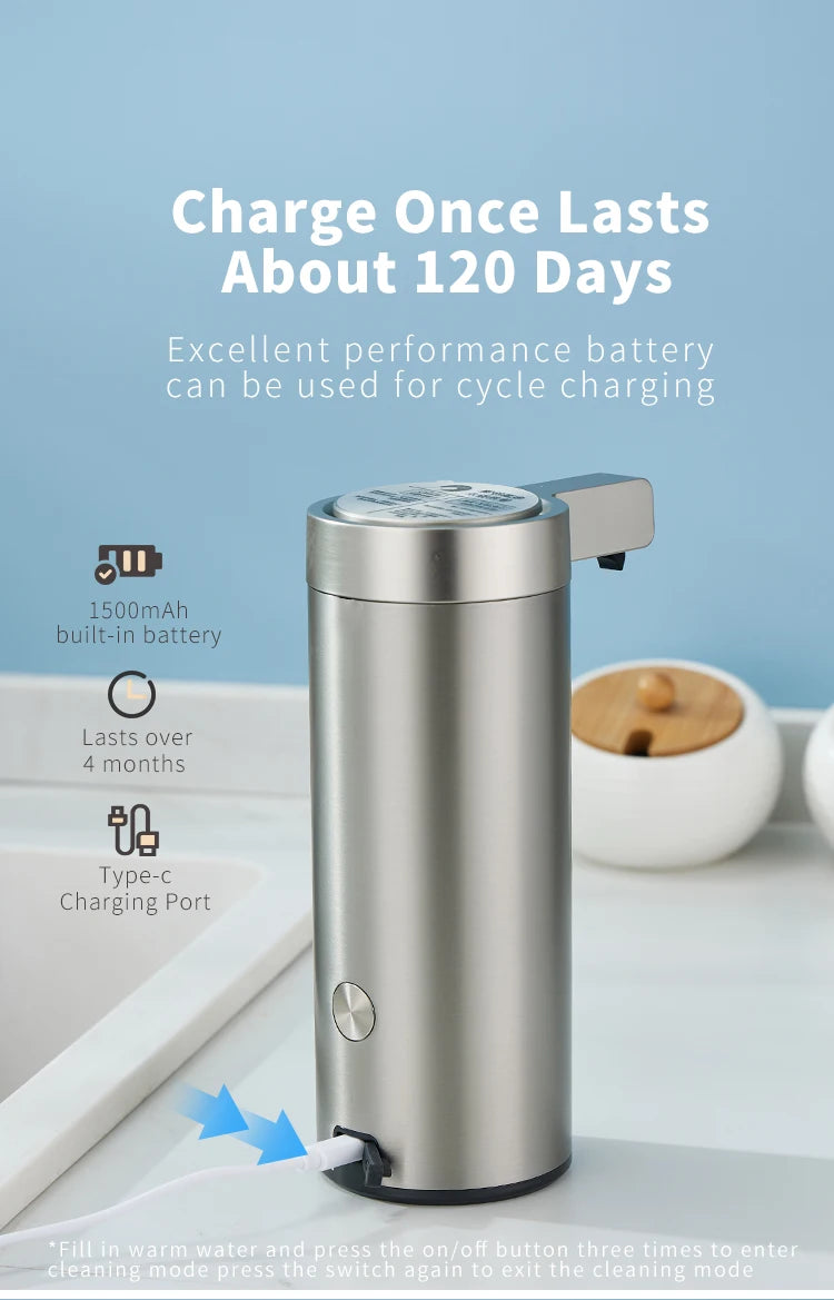 Automatic Soap Dispenser Smart Sensor Stainless Steel