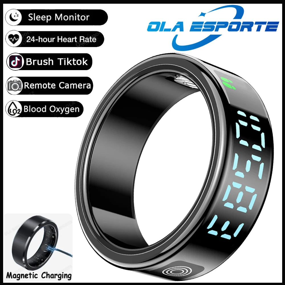 Smart Ring With Display Screen Health Tracker