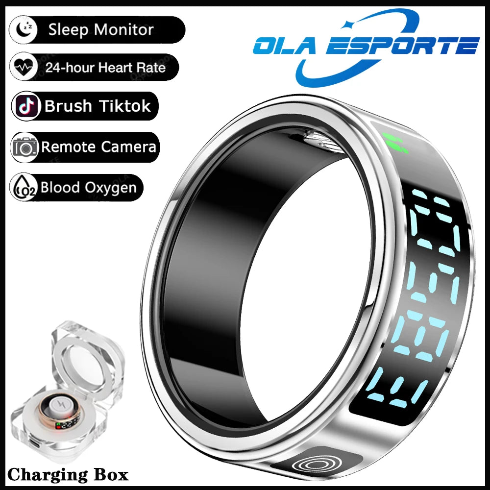 Smart Ring With Display Screen Health Tracker