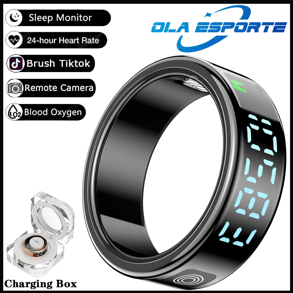 Smart Ring With Display Screen Health Tracker