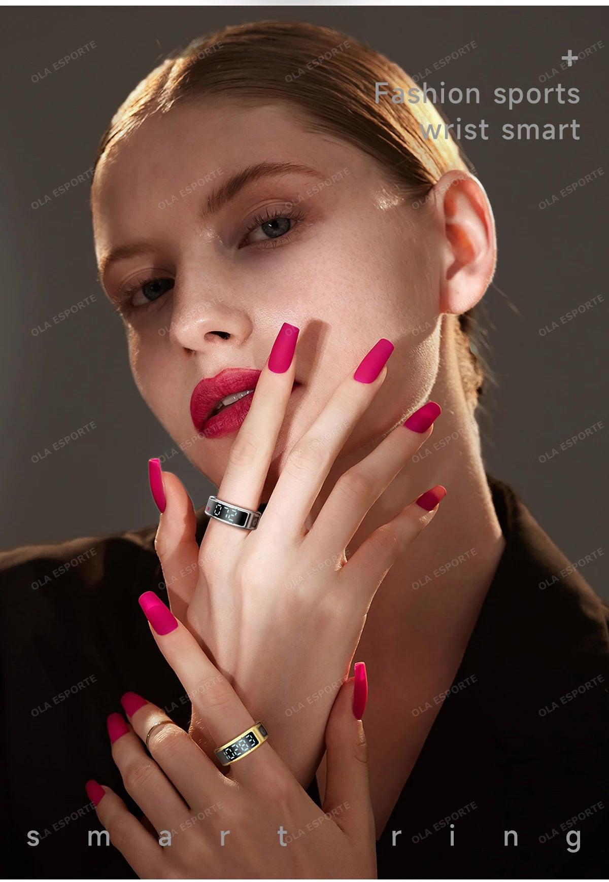 Smart Ring With Display Screen Health Tracker