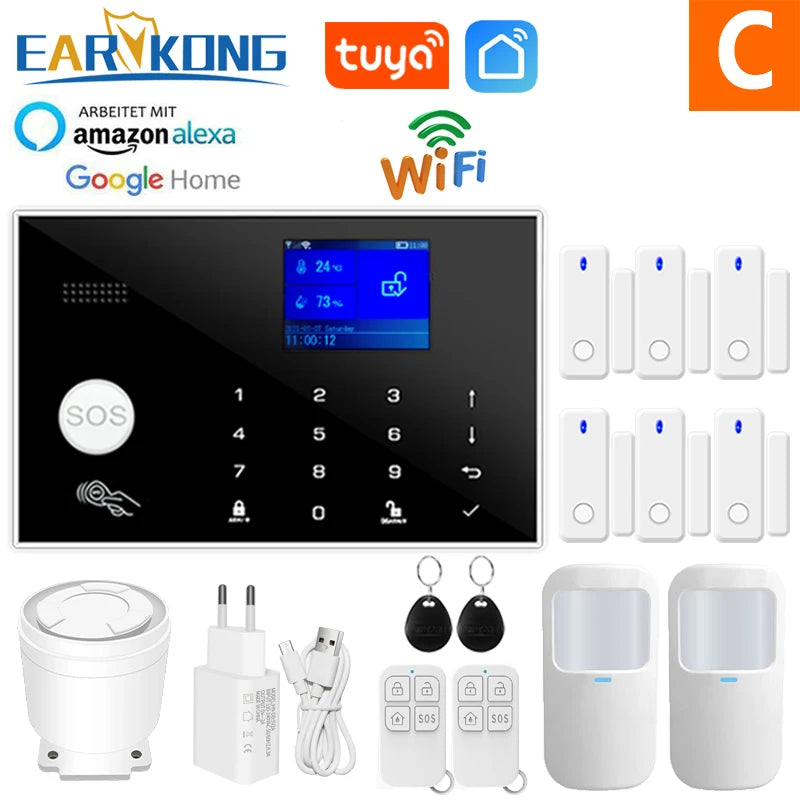 Smart Alarm System WiFi GSM Home Security Kit