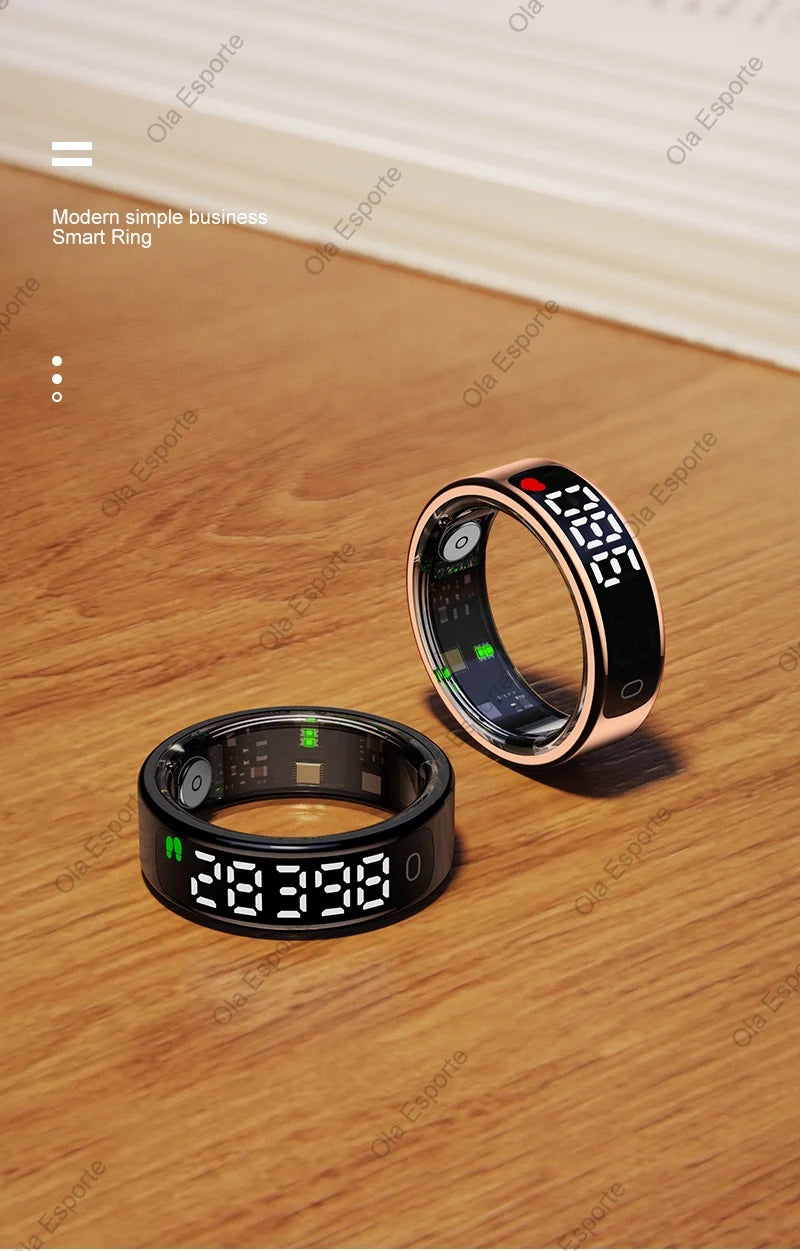 Smart Ring with Display Screen Health Tracker