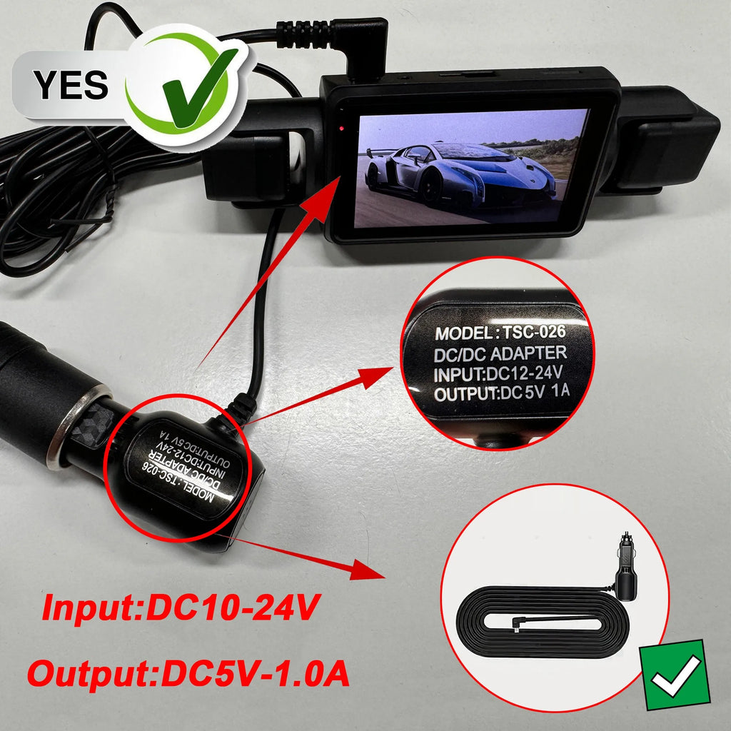 4 Channel Dash Cam WiFi FHD 1080P Car DVR Recorder