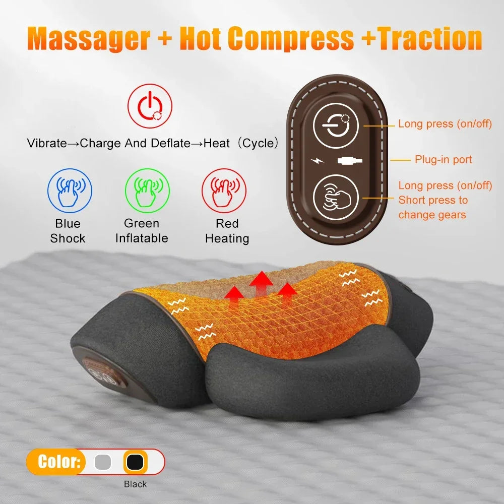Neck Massager Pillow Electric Heating Support
