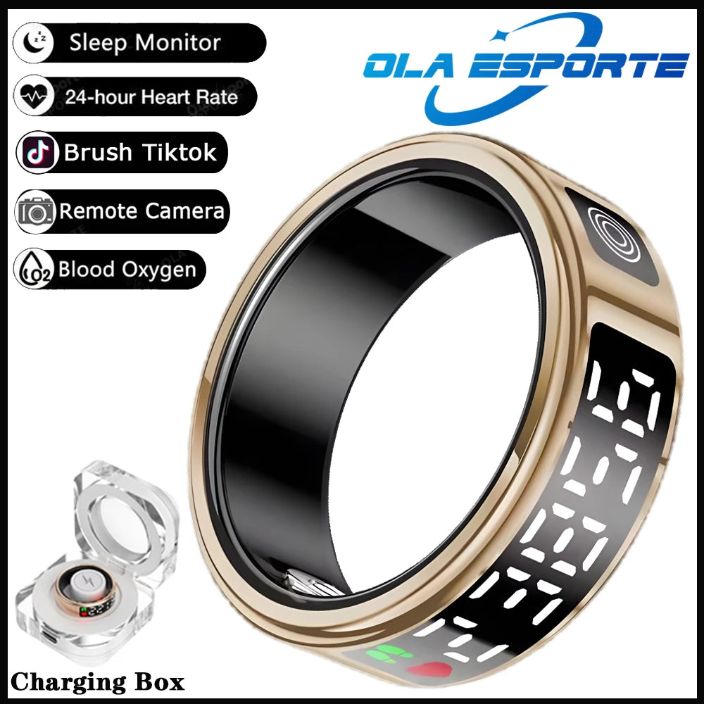 Smart Ring With Display Screen Health Tracker