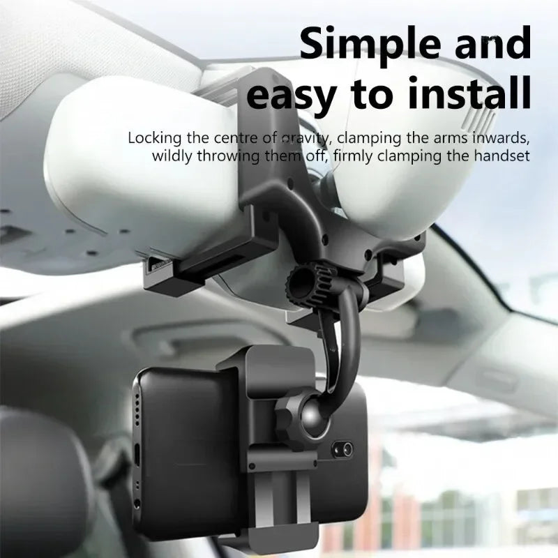 Car Phone Holder Rearview Mirror GPS Mount Stand