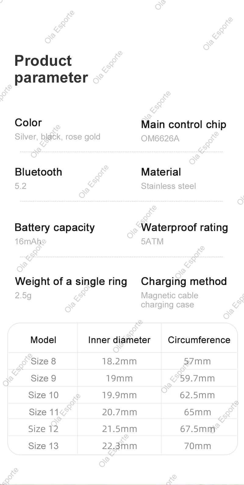 Smart Ring with Display Screen Health Tracker