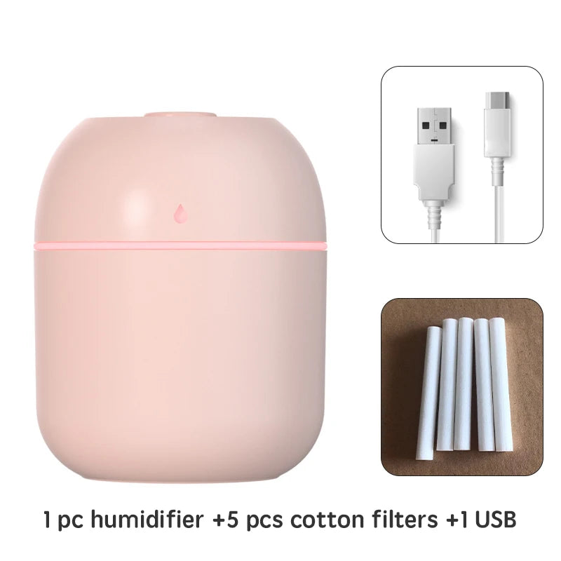 Mini Air Humidifier USB Aroma Diffuser LED Lamp