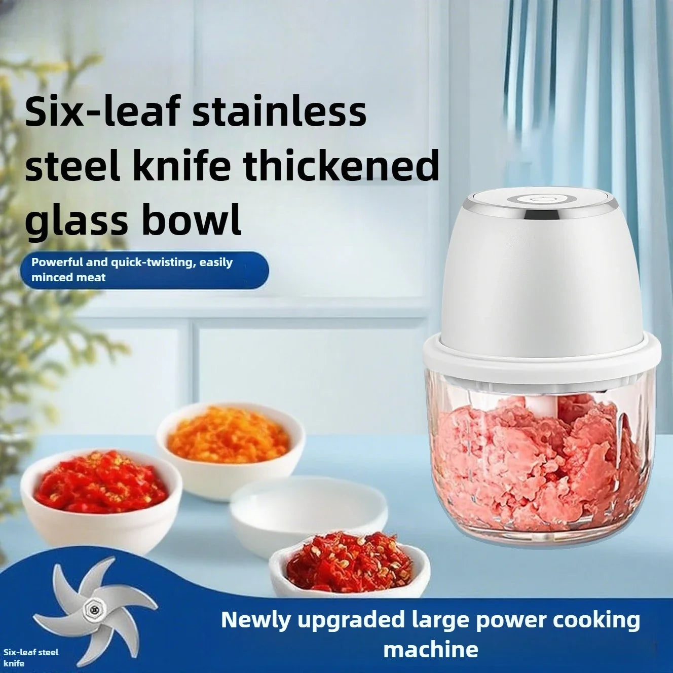 Electric Food Chopper 350ML USB Meat Grinder