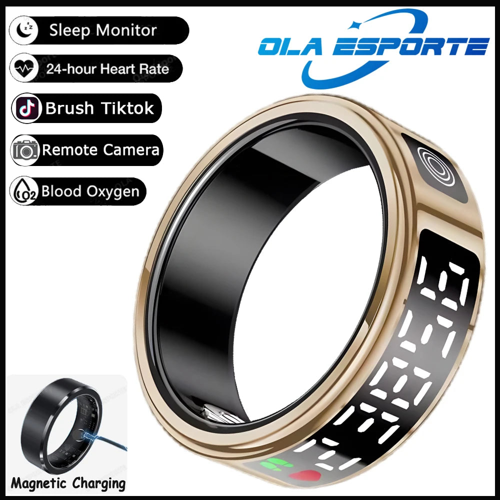 Smart Ring With Display Screen Health Tracker