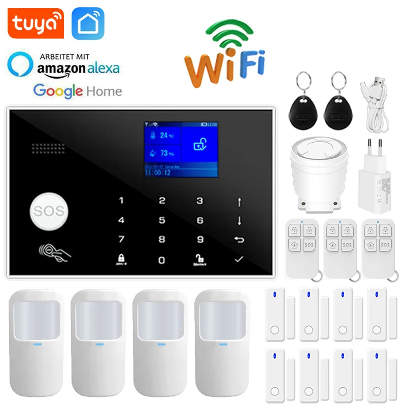 Smart Alarm System WiFi GSM Home Security Kit