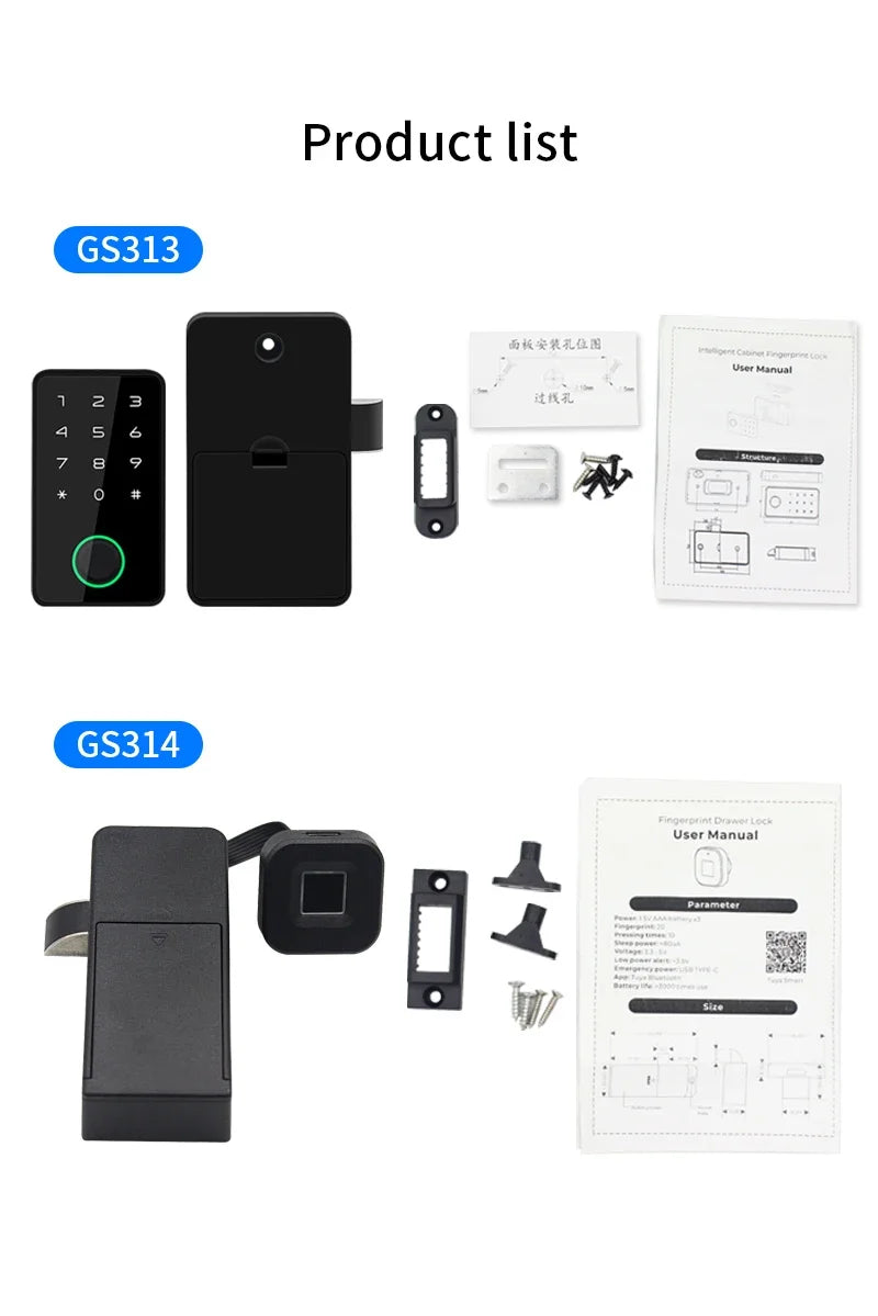 Smart Fingerprint Cabinet Lock Keyless Door Lock