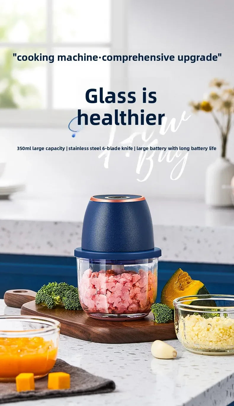 Electric Food Chopper 350ML USB Meat Grinder