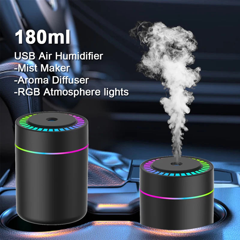 Mini Air Humidifier 180ML USB Aroma Diffuser