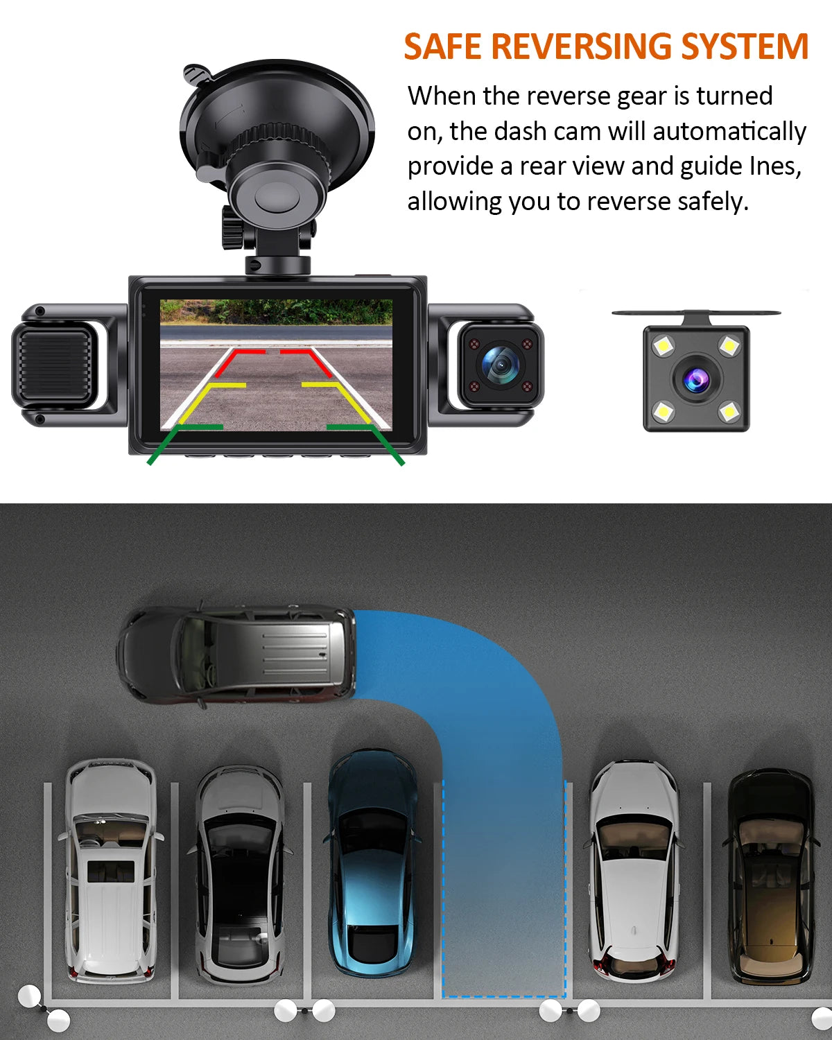 4 Channel Dash Cam WiFi FHD 1080P Car DVR Recorder