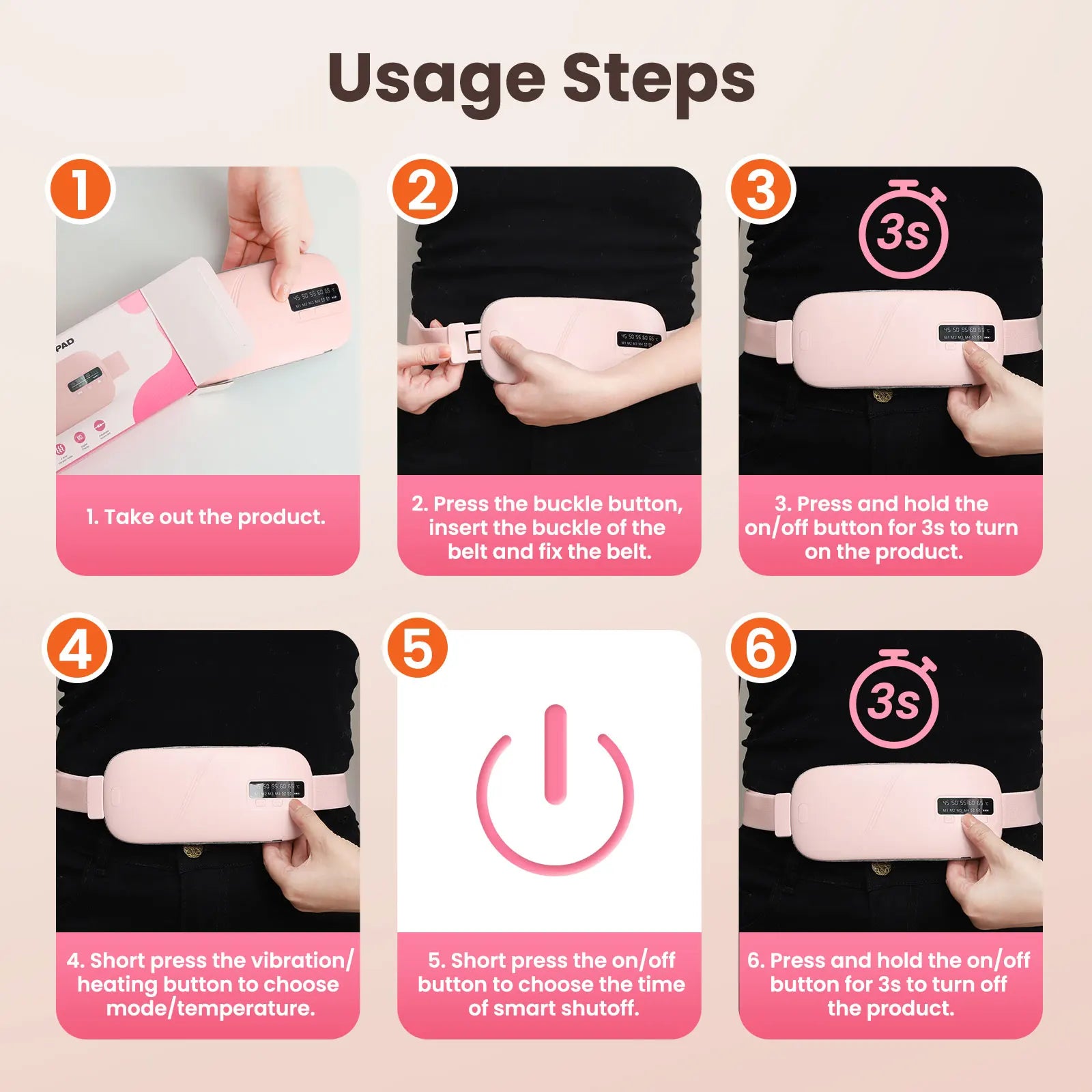 Menstrual Heating Pad Rechargeable Heat Relief Belt